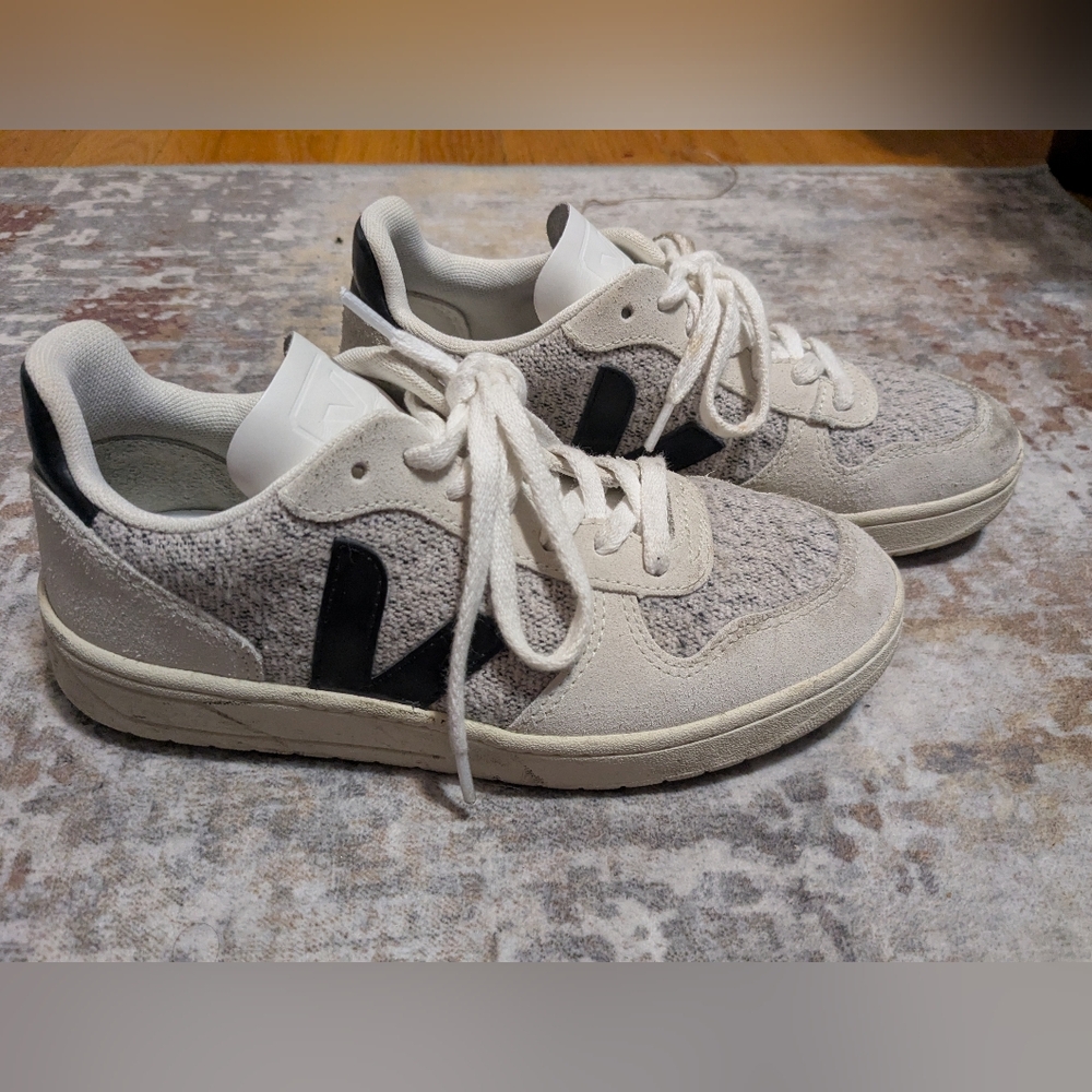 Veja White and Black Sneakers